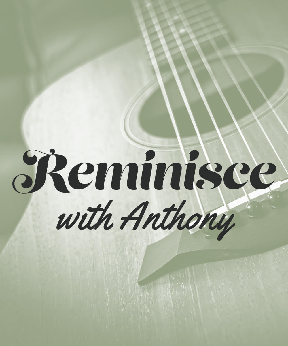 Reminisce with Anthony guitar green overlay