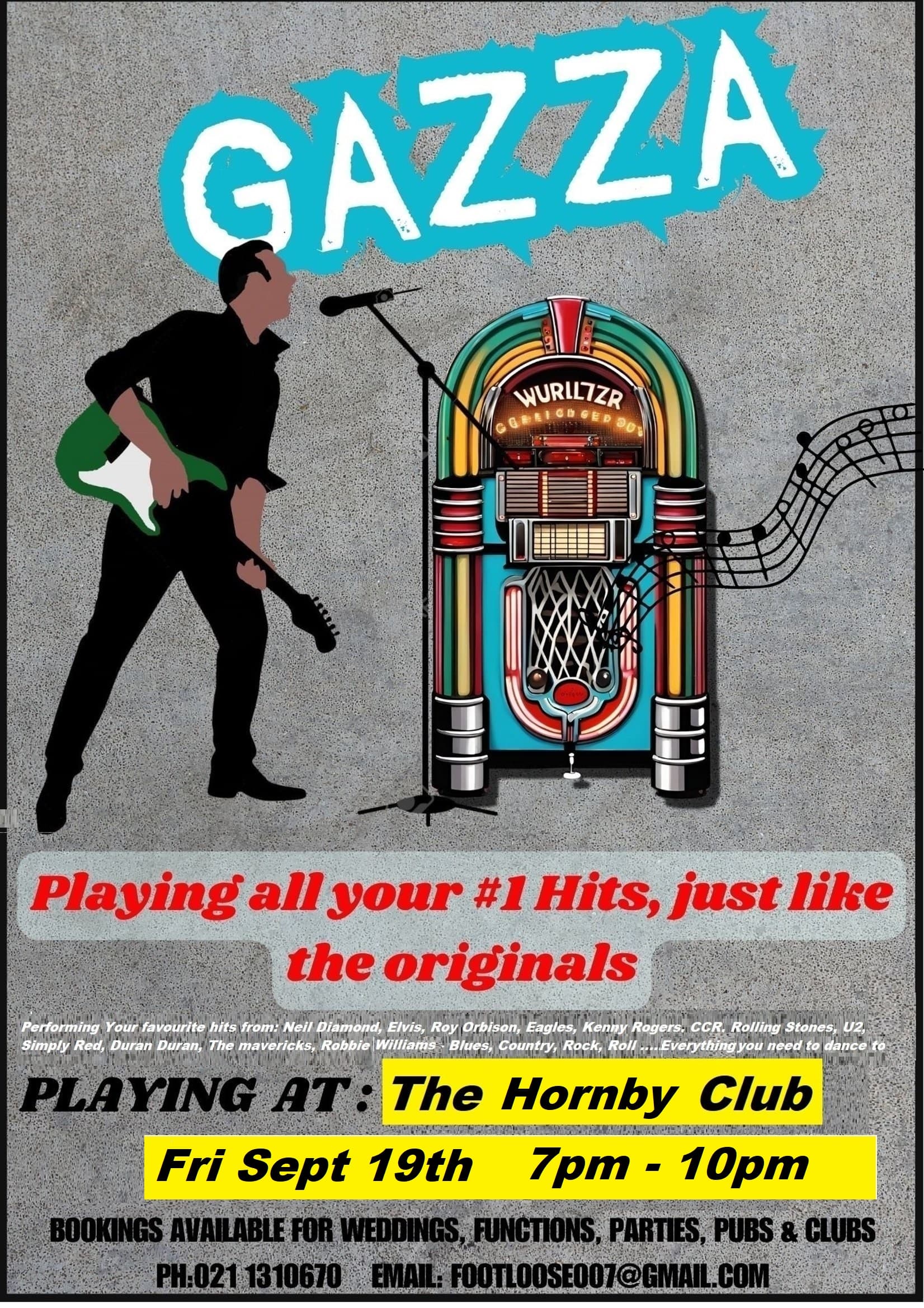 gazza live music poster